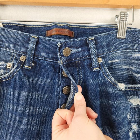 Abercrombie & Fitch Blue Distressed Straight Jeans - Picture 5 of 16